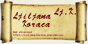 Ljiljana Koraca vizit kartica